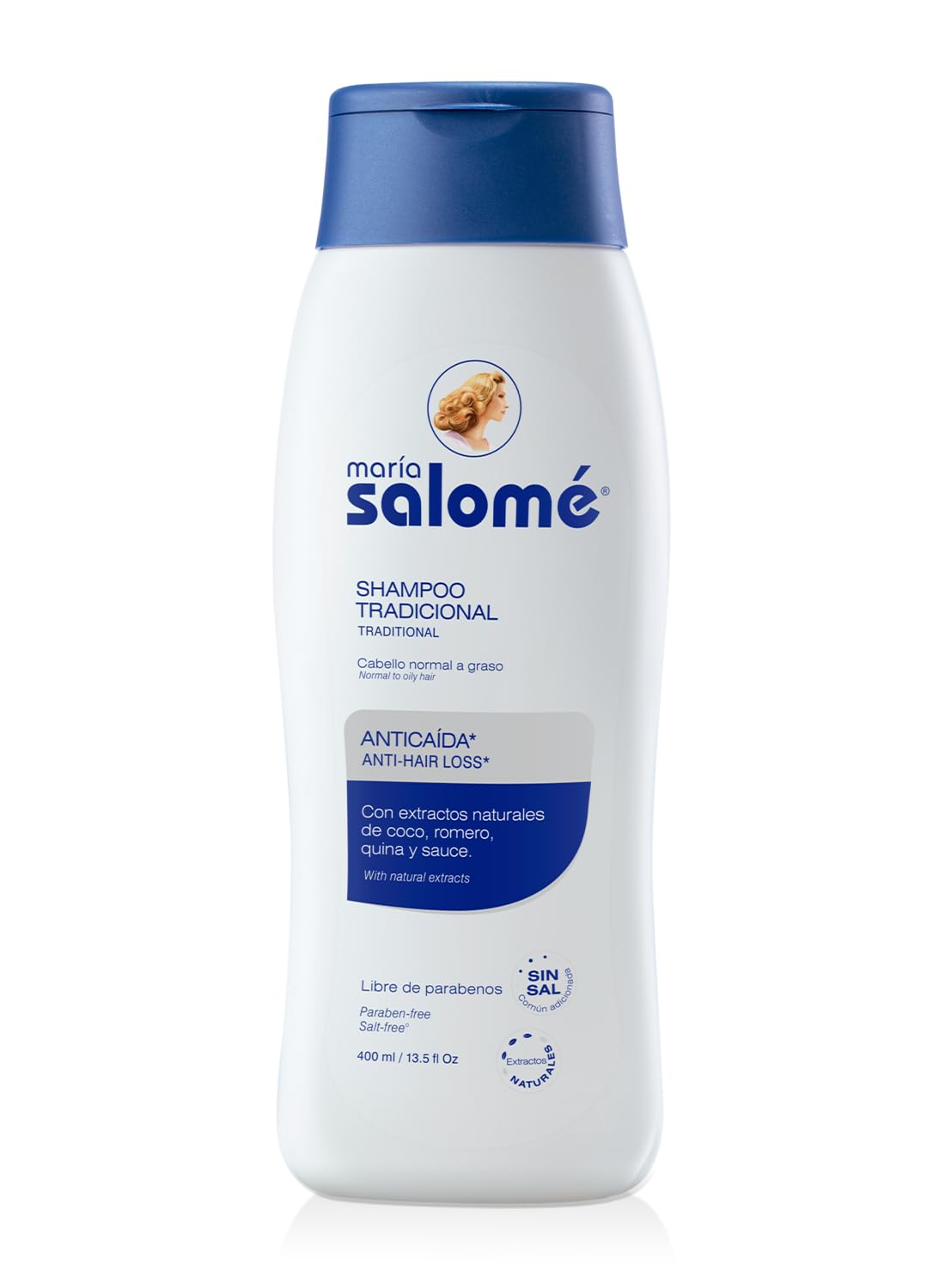 Shampoo Maria Salom 400Ml - Antica Da Y Estimula El Crecimiento. Sin Sal, Sin Parabenos