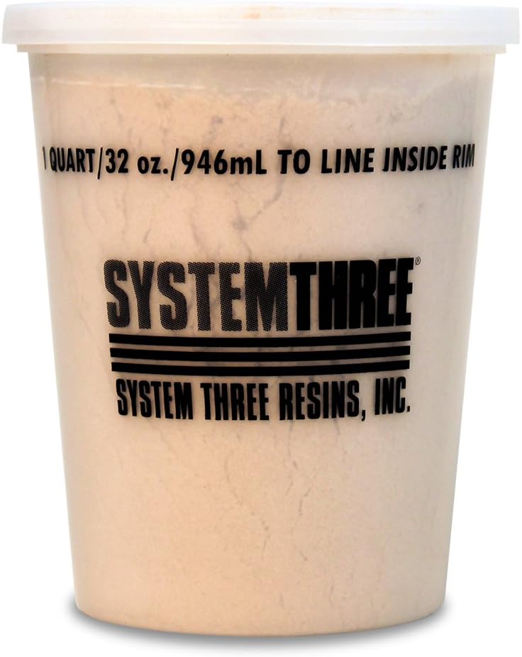 System Three Wood Flour, 1 Qt Tub, Brown