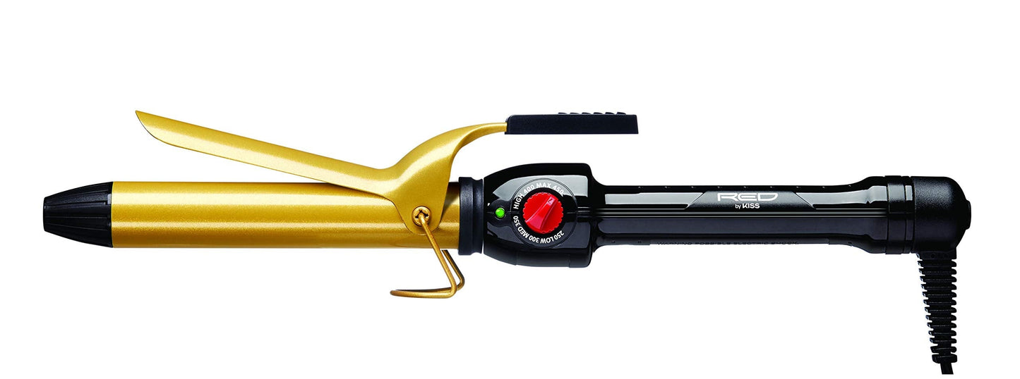 Red By Kiss Ceramic Tourmaline Professional Curling Iron (Ci05N - 1'' Inch)