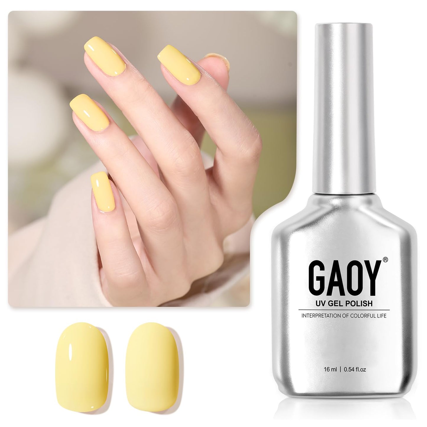 Gaoy Pastel Gel Nail Polish, 16Ml Soak Off Uv Light Cure Gel Polish For Spring Summer Soft Candy Nail Art Diy, Macaron 1651 Ligh
