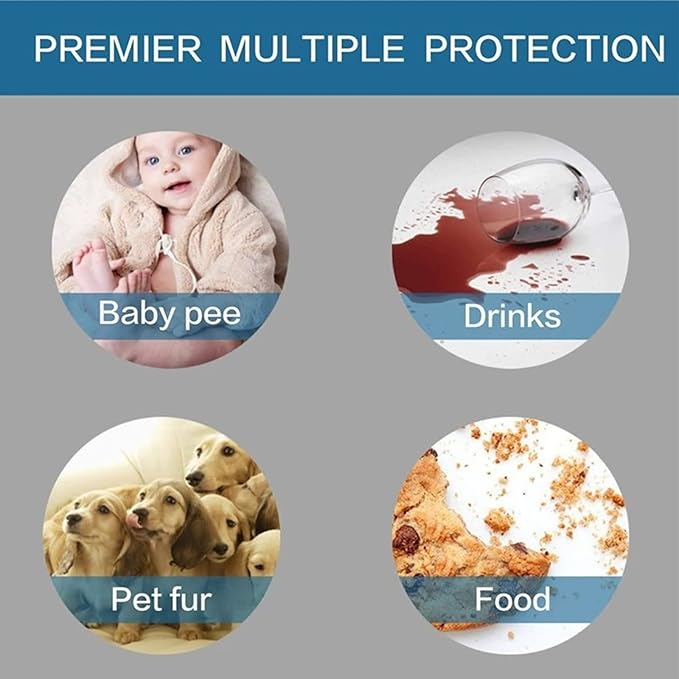 Waterproof Dog Bed Covers for Couch Protection, Water-Resistant Soft Dog Pet Blanket Anti-Slip Dog Blanket for Bed, for Furniture Bed Couch Sofa (Deep Blue,86x82inch)