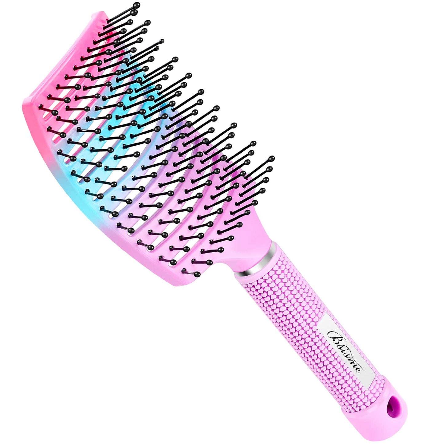 Hair Brush, Curved Vented Brush Faster Blow Drying, Paddle Detangling Hair Brushes For Women Men, Professional Curved Vent Styli