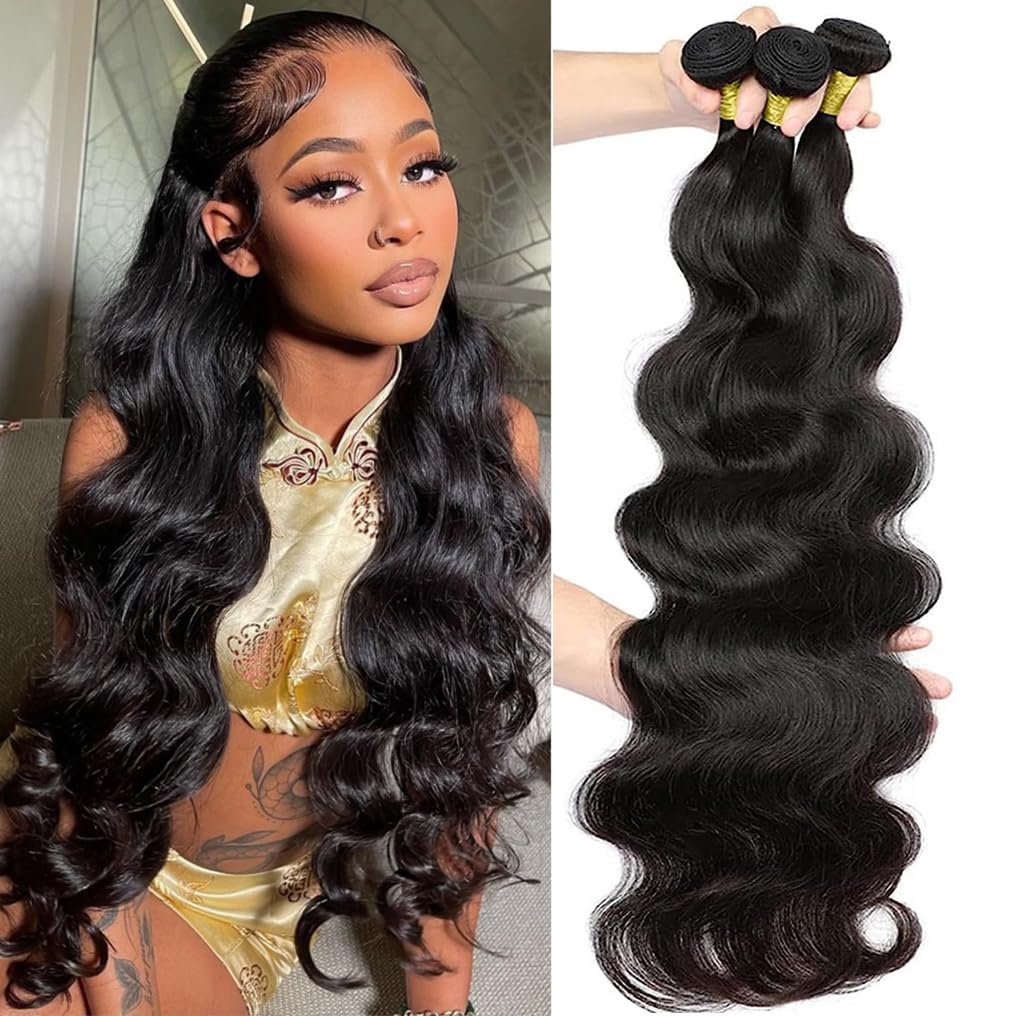 10A Brazilian Virgin Human Hair Bundles Body Wave 14 16 18 Inch 100% Unprocessed Body Wave Human Hair Bundles For Women Body Wav