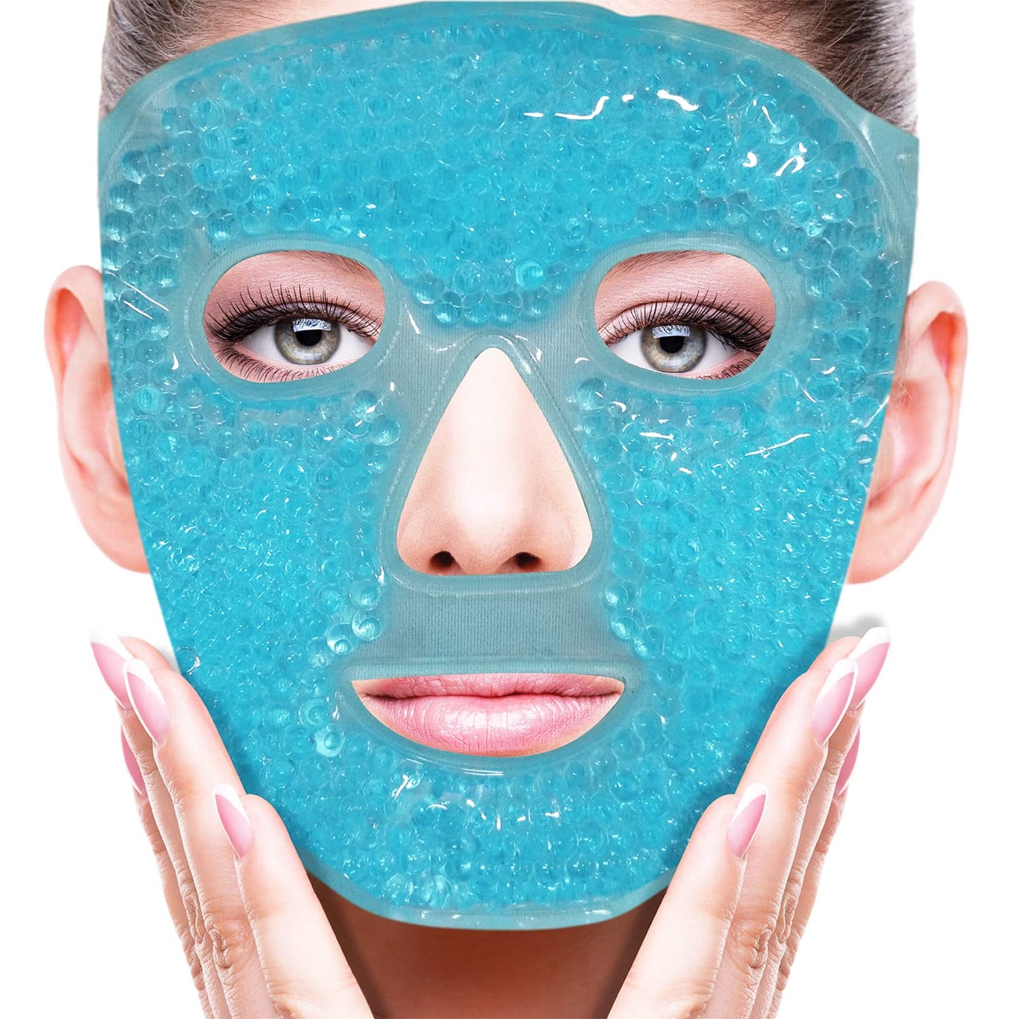 Cold Face Eye Mask Ice Pack Reduce Face Puff, Dark Circles, Gel Beads Hot Heat Cold Compress Pack, Face Spa For Woman Sleeping,