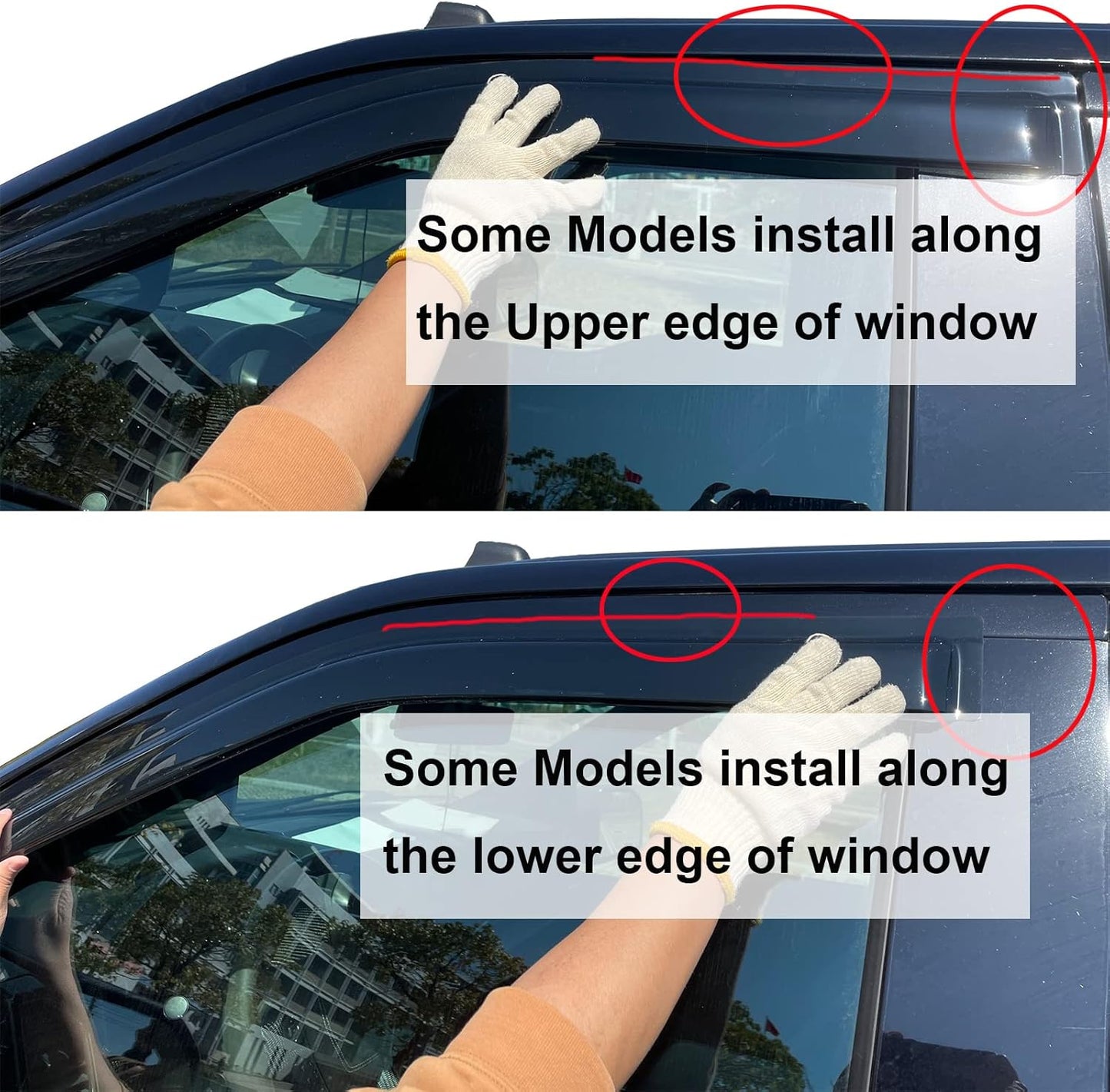 Smoke Sun/Rain Guards Window Visors Compatible with 2007-2017 Jeep Patriot Wind Deflector 4pcs