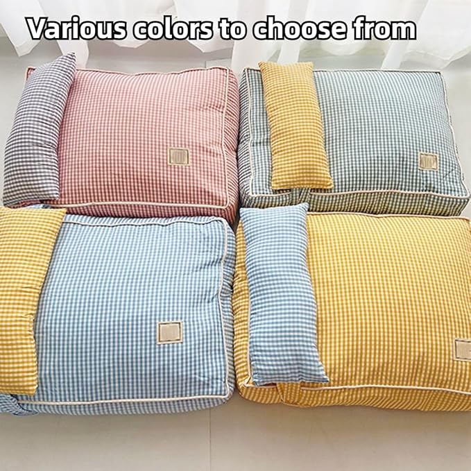 Dog Bed for Small Dogs, Dog Mattress with Pillow for Crate Kennel, Sofa Dog Bed, Super Soft Pet Bed for Medium, Small Dogs Breeds,Pet Bed Puppy Bed,Beds & Furniture (Grey,Small)