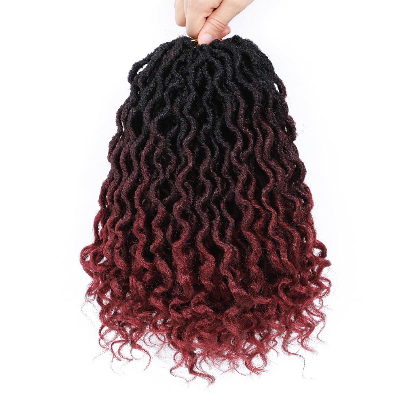 Karida Goddess Locs Crochet Hair 12 Inch, 8 Packs Faux Locs Crochet Hair For Black Women, Pre Looped Crochet Hair Goddess Locs W