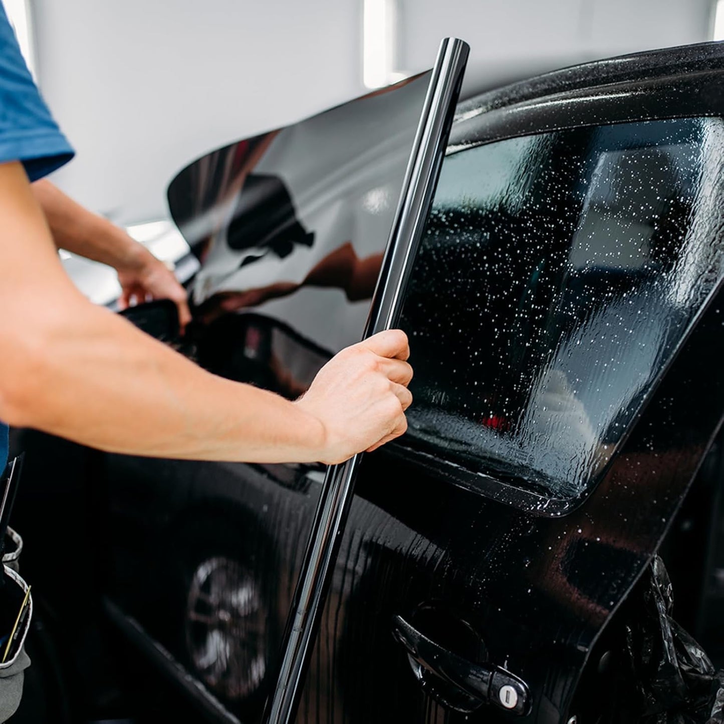 Nano Ceramic Window Tint Film for Cars - 2 Ply Scratch Resistant with Heat Control and UV/IR Rejection (5% VLT, 60inx100ft), OWFCR-10006