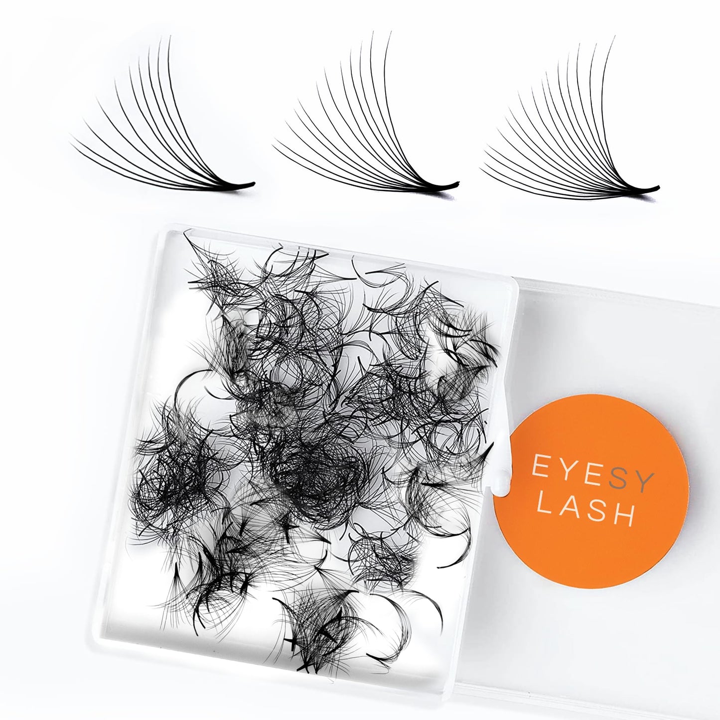 Eyesy Lash 500 Promade Fans - 12D 0.03 Size 15Mm Curl C - Mega Volume Premade Lash Fans For Eyelash Extensions Middle Stem Handm