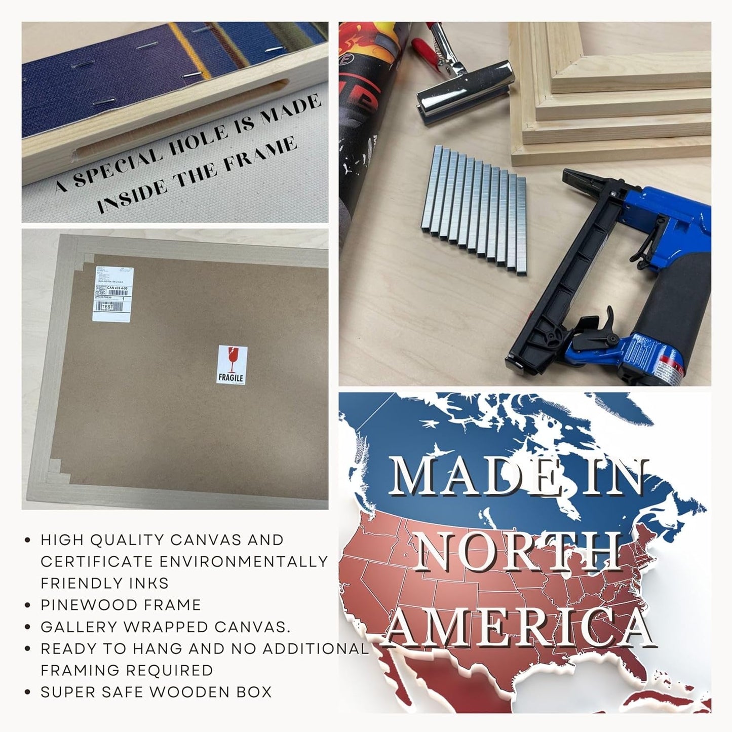 Nature Wall Art Prints - Ocean Forest Mountain Lake Canvas Landscapes - Small to Extra Large Living Room Bedroom Kitchen Bathroom Décor (Foggy Pine Forest, 60x40 Inches - 5 Panels)