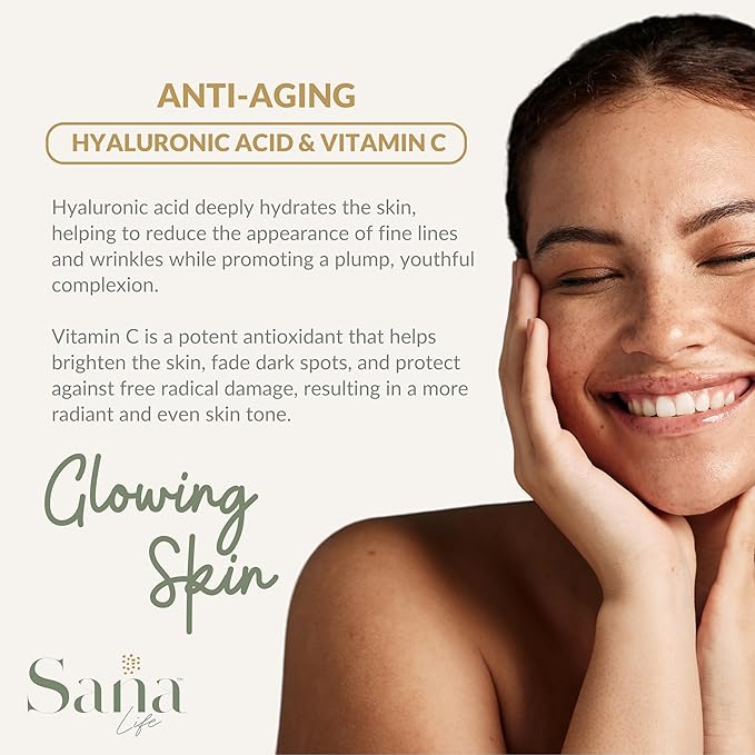 Collagen & Greens Powder, Multi-Collagen Supplement with Hyaluronic Acid for Skin, Hair, Nail & Gut Health - 30 Servings (Peach Mango)