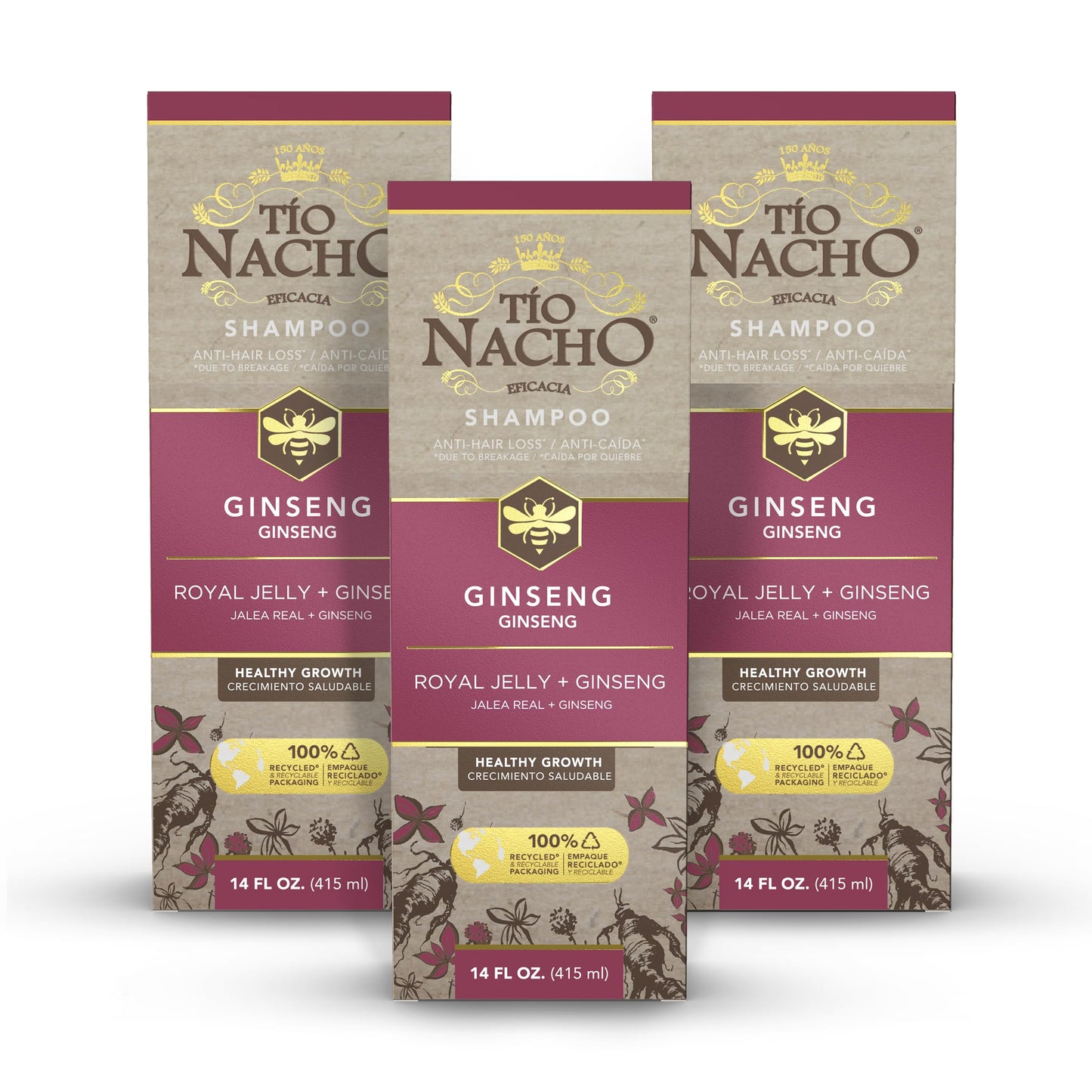 Tio Nacho Ginseng Shampoo Value (Pack Of 3)