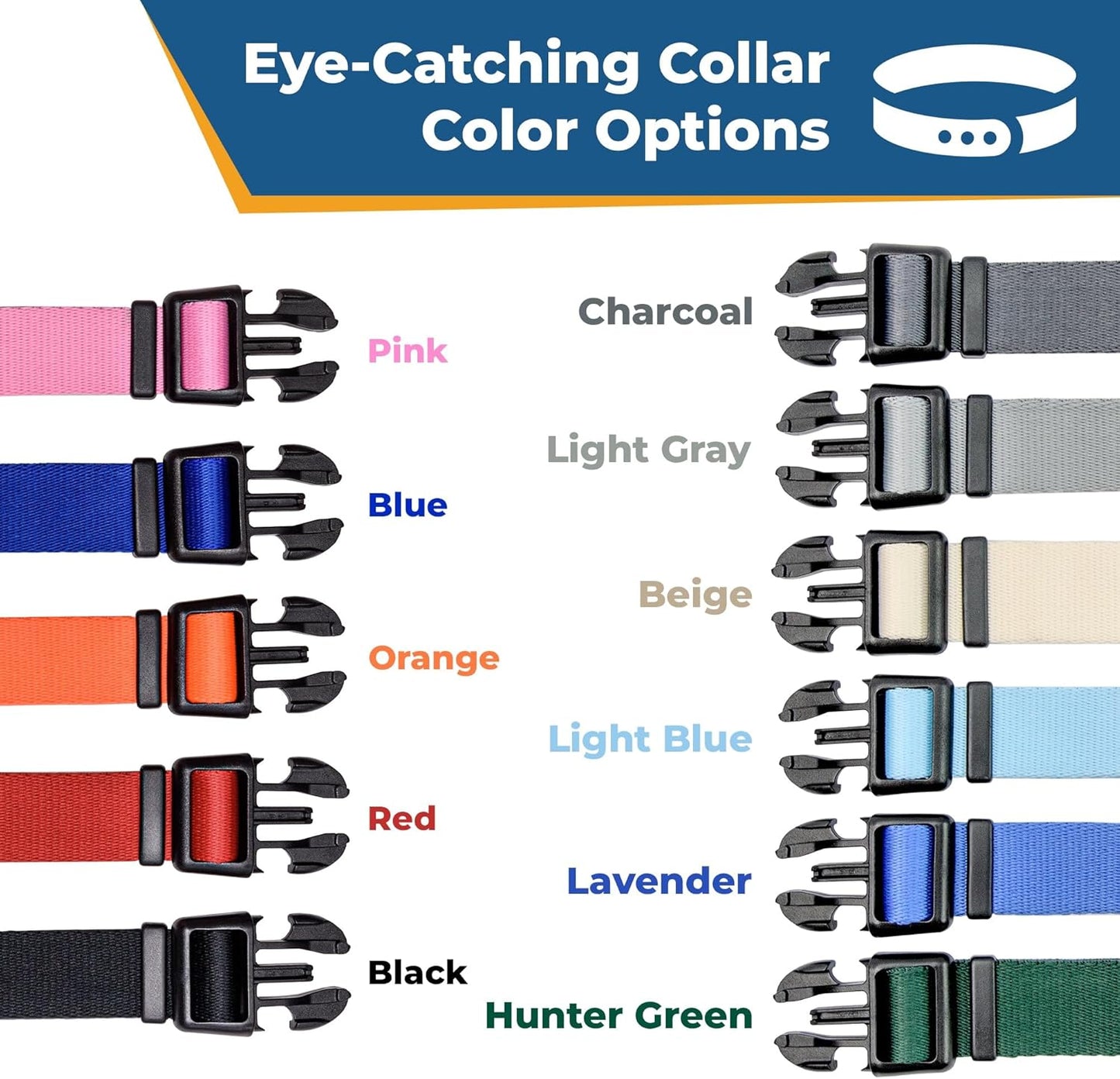 GoTags Reflective Personalized Dog Collar with Nameplate, Adjustable Dog Collar with Custom Engraved Steel Slide On Pet ID Tag, Silent, No Noise Dog Tag for Large Medium or Small (Lavender, Large)