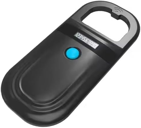 Pet Microchip Scanner ISO11784/85/FDX-B/EMID Animal Handheld Reader,134.2kHz Pet ID Scanner Rechargeable Animal Chip Registration, for Dog/Cat/Pig/Animal (BT Black)