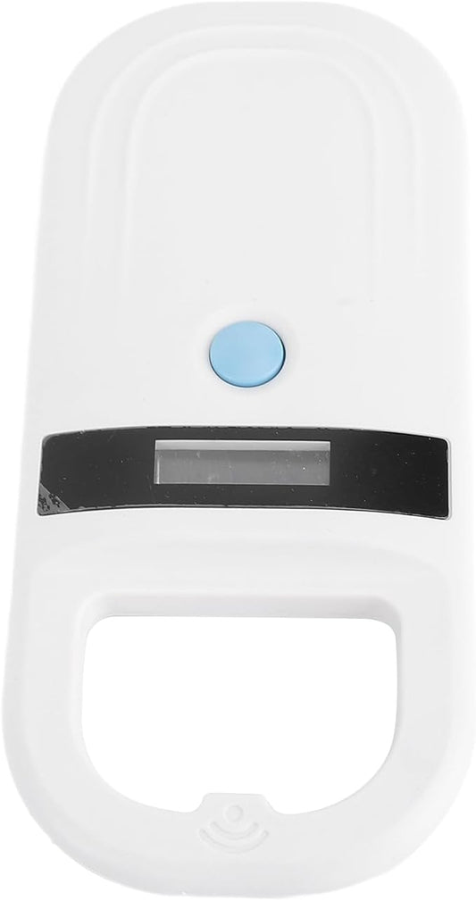 Diydeg Pet Microchip Scanner, Rechargeable EMID FDX B Portable Pet Chip Scanner with OLED Display, 134.2KHz, 128 Sets of Data, Microchip for Animal, Pigs, Dogs, Cats (White)