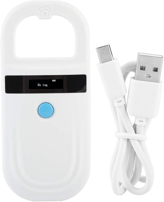 Pet Microchip Reader, Portable Animal Chip Reader with OLED Screen Pet Chip Transponder Microchip, for Animal Pet Pig Dog Cat