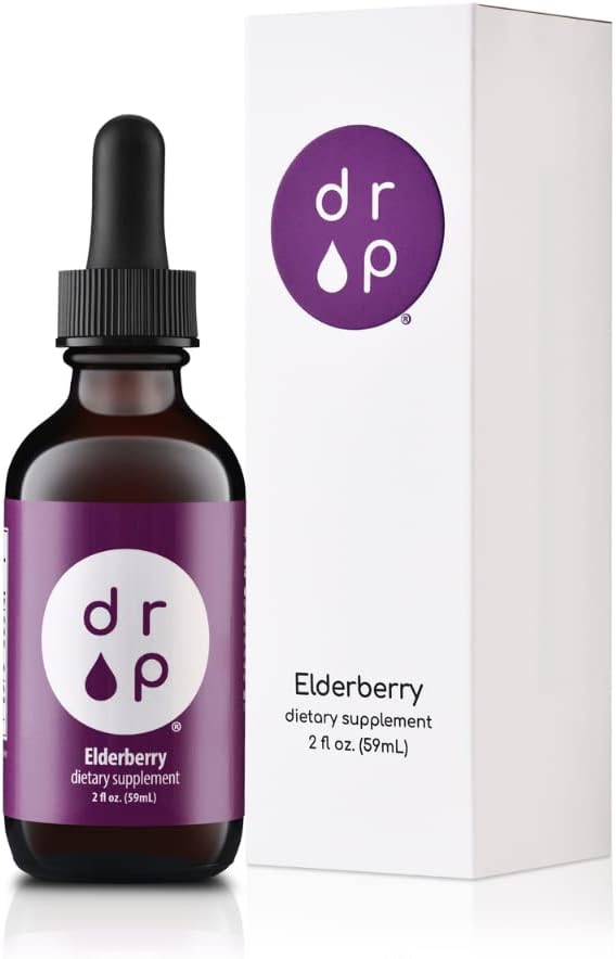 Drop Supplements Elderberry Drops, Vitamin B12 Drops and Vitamin D3+K2 Drops Bundle