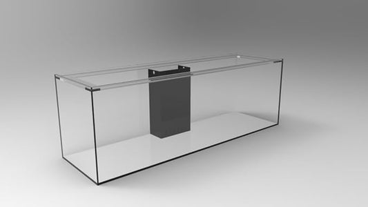 95 Gallon Starfire Aquariums with Center Overflow 60x18x20 H 12mm Starfire/Low Iron Glass