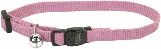 Coastal Pet New Earth Soy Adjustable Breakaway Cat Collar - Eco-Friendly, Odor-Resistant and Adjustable Cat Collar, Rose, 3/8" x 08"-12"