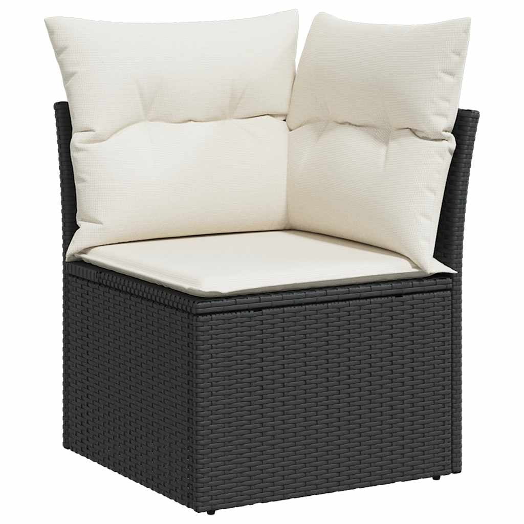 vidaXL Garden Sofa Set Black