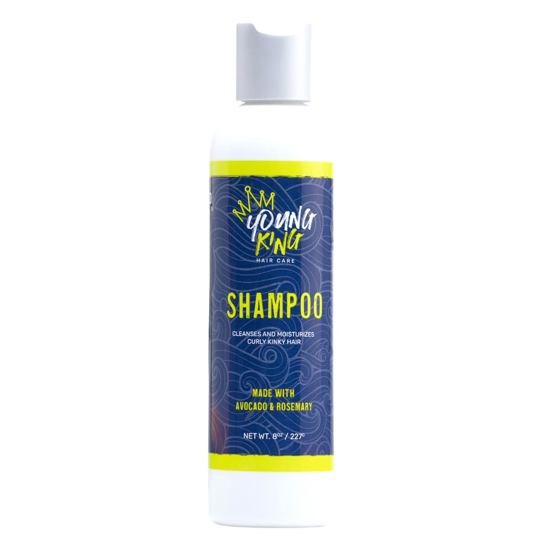 Young King Hair Care Kids Shampoo For Boys | Cleanse And Hydrate Natural Curls | Plant-Based And Harm-Free | 8 Oz