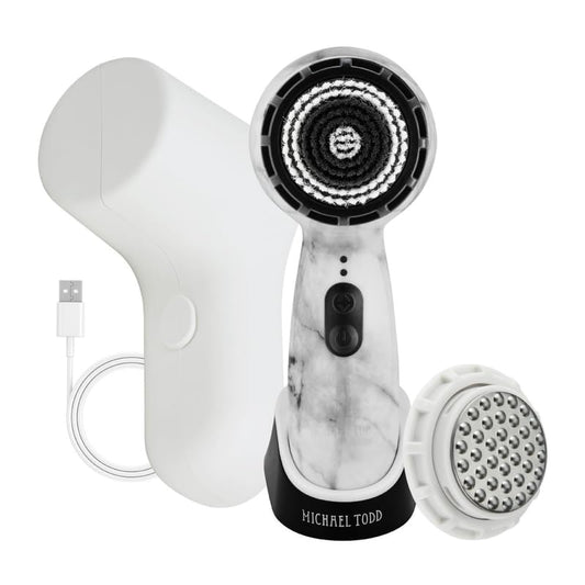 Michael Todd Beauty - Soniclear Petite - Facial Cleansing Brush System - 3-Speeds - Face Cleansing Brush & Exfoliating Face Brus
