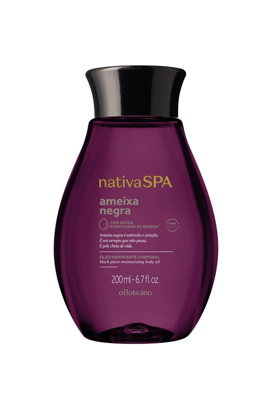 Nativa Spa By O Botic  Rio, Black Plum Body Oil, Scented Moisturizer, Enriched With Purified Quinoa Drops To Boost Hydration, 6.