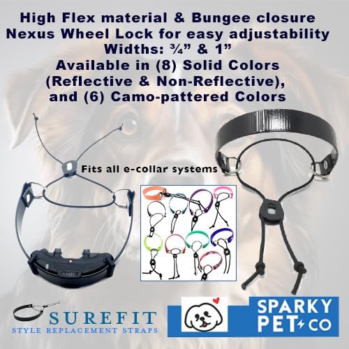 Replacement GPS eCollar with Adjustable Bungee, Multi-Hole Design, and Secure Toggle Closure for Small Dogs (Red, Small Neck)