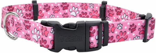 Coastal Pet SecureAway Collar Protector for Flea Collars - Adjustable pet Accessory - Protective Flea Collar for Dogs & Puppy - Multi Paws, 5/8" x 8-12"