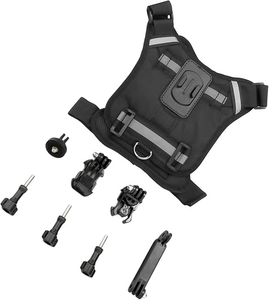 Soft Padded Dog Vest Action Camera Mount Chest Back Fixation Camera Holder Dog Vest Back Mounting for Video Secure Mount