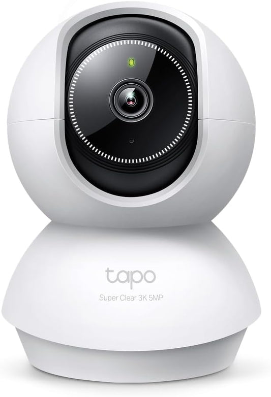 Tapo 3K 5MP Indoor Security Camera for Baby Monitor, Pet Camera w/Smart Motion Tracking, 360° Pan/Tilt, IR Night Vision for Home Security, Works w/Alexa & Google, RoomCam 3K 360°