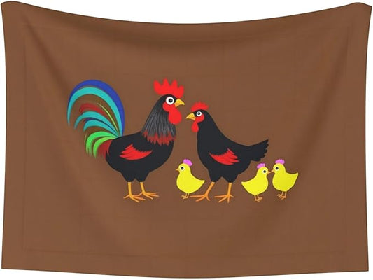 Chicken Farm Animal Print Soft Plush Pet Blanket, Washable Dog Blanket, Cat Fleece Throw, Puppy Bed Crate Mat & Sofa Couch Protector - Small