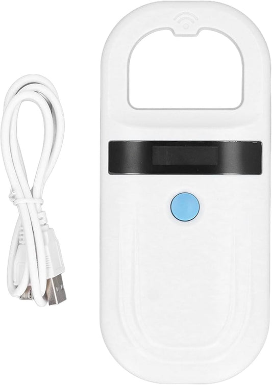 Pet Microchip Reader Rechargeable USB with OLED Display 134.2KHz ISO11784/85 FDX-B 15cm Read Distance ABS Material