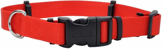 Coastal Pet SecureAway Collar Protector for Flea Collars - Adjustable pet Accessory - Protective Flea Collar for Dogs & Puppy - Red, 5/8" x 8-12"