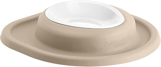 WeatherTech Single Low Pet Feeding System w/Plastic Dog/Cat Bowls - 8 oz (1 Cup) Tan (PSL0801TN)