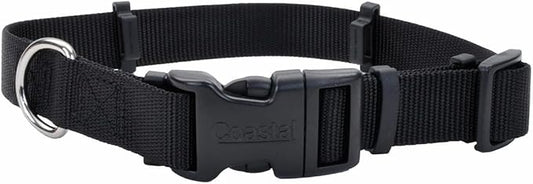 Coastal Pet SecureAway Collar Protector for Flea Collars - Adjustable pet Accessory - Protective Flea Collar for Dogs & Puppy - Black, 5/8" x 10-14"