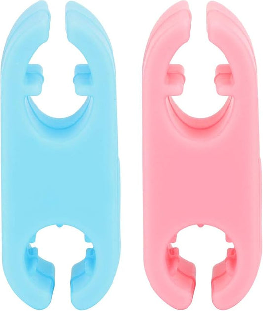 Pet Selfie Clip Silicone Non Toxic Durable Jaw Design Helps Record Beautiful Moments with Pets Universal for Cats and Dogs Blue Pink 5cm 2pcs