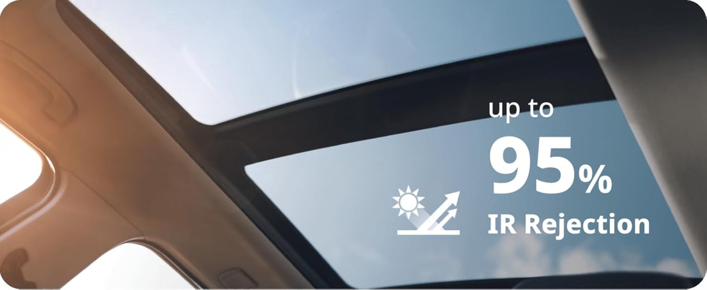 Nano Ceramic Window Tint Film for Cars - 2 Ply Scratch Resistant with Heat Control and UV/IR Rejection (15% VLT, 20inx100ft), OWFCR-10006