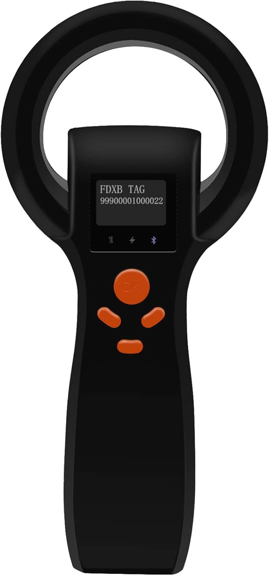 Smoostart Universal Pet Microchip Scanner, FDX-A/FDX-B/HDX Microchip Reader Read All Format Chips 16000 Data Records Upload to Pc for Animal/Pet/Dog/Cat/Pig (AVID Microchip Not Supported)