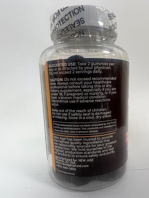 NEW AGE Mushroom Lion's Mane Supplement Gummies - Mushroom Supplement with Reishi, Cordyceps - 60 Count