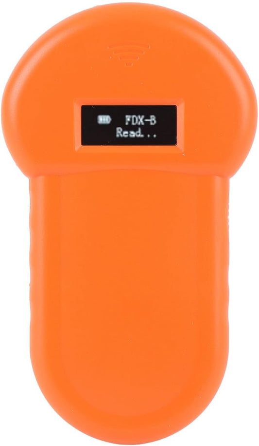 Pongnas 134.2KHz Pet Microchip Scanner - USB Rechargeable Animal Chip Reader for Pigs, Dogs, and Cats with Organic LED Display