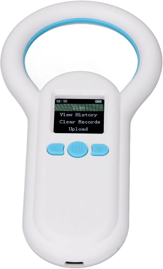 Zunate Animal Microchip Scanner with 1.44 Inch TFT Screen, USB 2.0 and Bluetooth 5.0 Connectivity, Reads ISO 11784/85 FDXB Pet ID Chips, 800mAh Battery