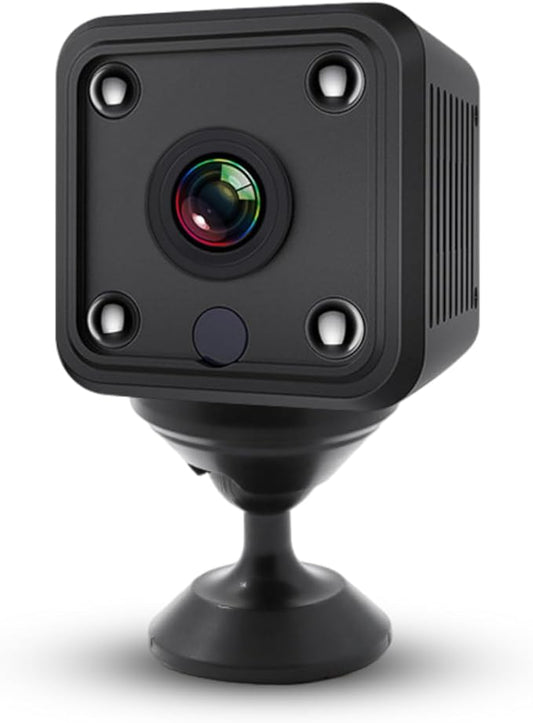 Yunseity 1080P Mini Security Camera, Auto Night Vision Motion Detection Surveillance Camera, Loop Recording & SD Card Storage Indoor Outdoor Camera for Baby Pet Nanny