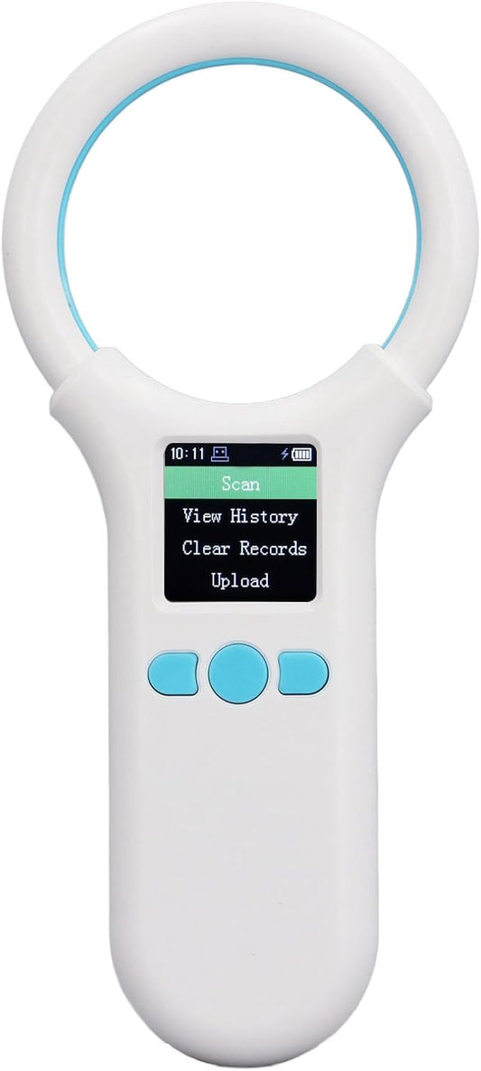 Portable Pet Chip Scanner, Technology, Microchip ID Reader with OLED Screen, 500 Records Capacity for Pet Trackers