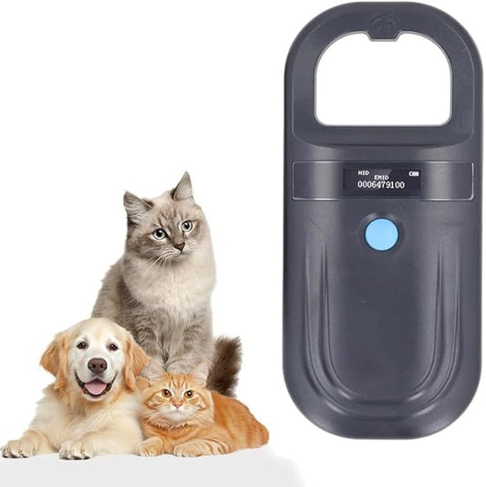 Pet Microchip Scanner ISO11784/85/FDX-B/EMID Animal Handheld Reader,134.2kHz Pet ID Scanner Rechargeable Animal Chip Registration, for Dog/Cat/Pig/Animal (Black)