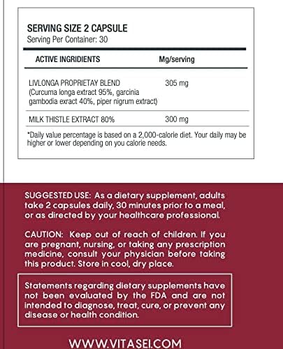 Liver Cleanse Detox & Repair, Liver Complex W/Milk Thistle Extract, Garcinia, Curcumin C3, Support Herbal Supplement, Detox Formula for Women & Men, 60 Capsule (Pack of 3)