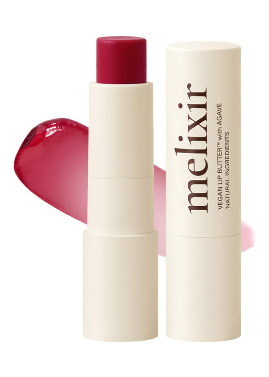 Melixir Vegan Lip Butter, Mothers Day Gifts, Dirty Pink(Tinted) (+17 More Colors) 0.13Oz, Bee Free, Petrolatum Free, Deep Nouris