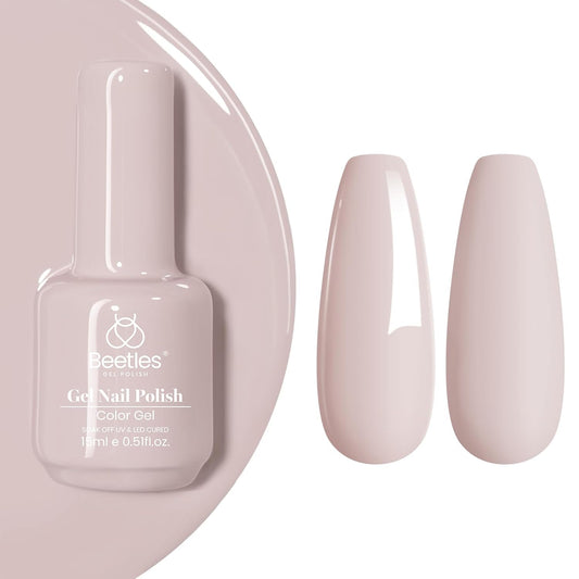 Beetles Gel Nail Polish, 1Pcs 15Ml Stone Beige Brown Color Gel Polish Soak Off Gel Polish Uv Led Lamp Cured Nail Art Manicure Sa