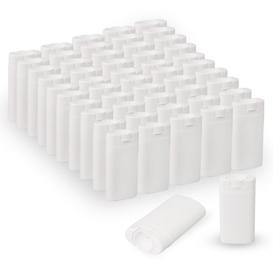 Xiboya Textile 100Pcs 15Ml White Empty Oval Deodorant Lip Lipstick Balm Tubes Containers For Diy Homemade Crayon Chapstick Holde