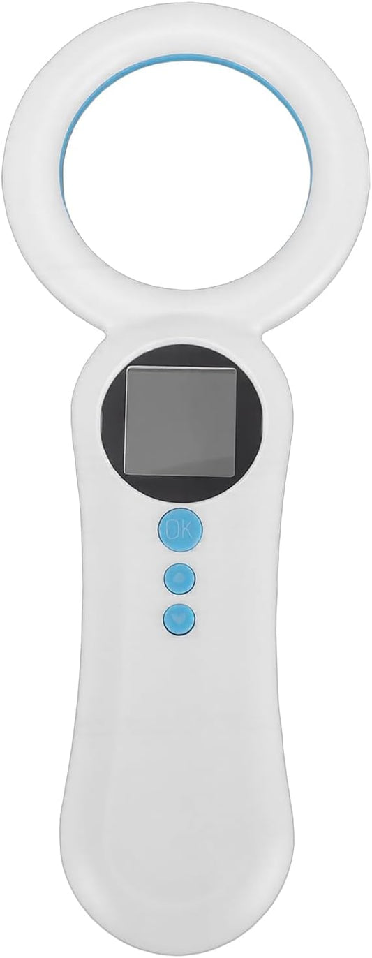Pet Microchip Scanner, 500 Records Rechargeable Animal Chip Reader with 1.44in Screen, Supports FDX B & EMID for Dogs Cats, Upload to PC